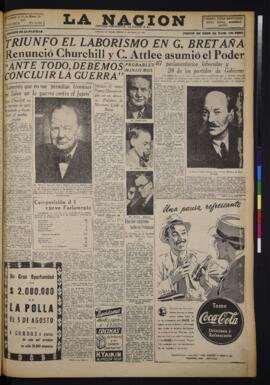 La Nación - 27 de julio de 1945