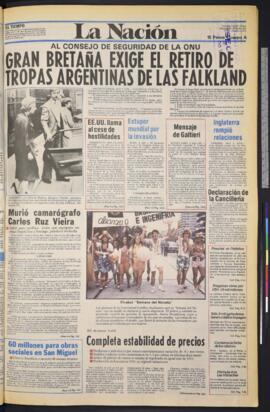 La Nación - 3 de abril de 1982