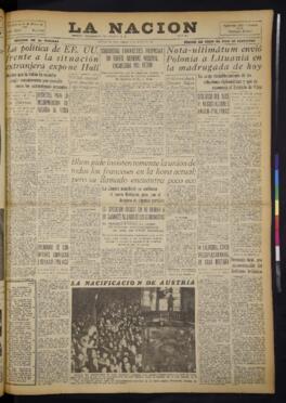 La Nación - 18 de marzo de 1938