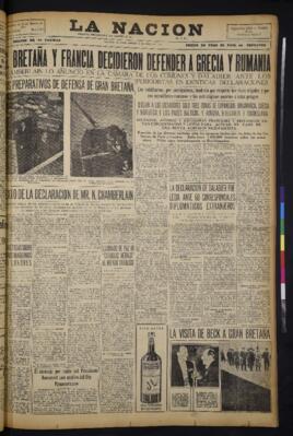 La Nación - 14 de abril de 1939